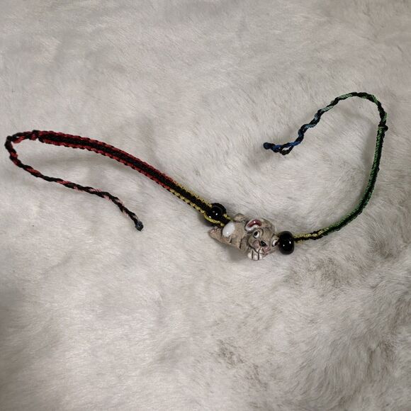 leps peru rabbit bracelet Hare Bunny Red Green Boho Cute Jewelry Cottontail Tan - Picture 5 of 5
